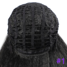 Load image into Gallery viewer, Long Kinky Straight Synthetic Wigs for Black Women Black Brown Blonde Ginger Red White Hair Afro Wigs Synthetic Hair Wigs For Black Women Cosplay Wigs For Women