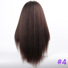 Load image into Gallery viewer, Long Kinky Straight Synthetic Wigs for Black Women Black Brown Blonde Ginger Red White Hair Afro Wigs Synthetic Hair Wigs For Black Women Cosplay Wigs For Women