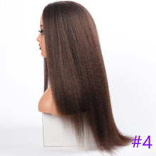 Load image into Gallery viewer, Long Kinky Straight Synthetic Wigs for Black Women Black Brown Blonde Ginger Red White Hair Afro Wigs Synthetic Hair Wigs For Black Women Cosplay Wigs For Women
