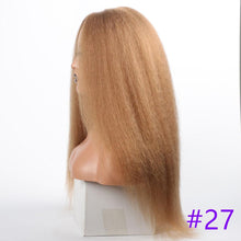 Load image into Gallery viewer, Long Kinky Straight Synthetic Wigs for Black Women Black Brown Blonde Ginger Red White Hair Afro Wigs Synthetic Hair Wigs For Black Women Cosplay Wigs For Women
