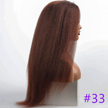 Load image into Gallery viewer, Long Kinky Straight Synthetic Wigs for Black Women Black Brown Blonde Ginger Red White Hair Afro Wigs Synthetic Hair Wigs For Black Women Cosplay Wigs For Women