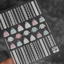 Load image into Gallery viewer, New Craft Nail Stickers Japanese 5d Nails Sticker Three-dimensional Snowflake Nail art Stickers Decals Decoration Decals Snowflakes Elk Bear Christmas Xmas Stickers Snowflakes Nail Water Decals Christmas White Snow Transfer Sticker Decoration Slider