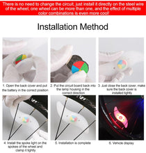 Load image into Gallery viewer, Bike Wheel Spokes Light 3 Lighting Mode LED Night Ride Waterproof Safety Warning Light Bicycle Colorful Lamp With Battery Waterproof LED Bicycle Spoke Lights Safety Flashing Lights For Bike