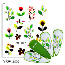 Load image into Gallery viewer, Avocado Fruit Transfer Nail Stickers Charms Winter Water Sticker For Nails Sliders Character Image Tattoo Decal Decoration Cute Summer Nail Art Stickers Summer Fruit Stickers on Nails Unicorn Banana Cherry Avocado Dog Strawberry Nail Art Decals