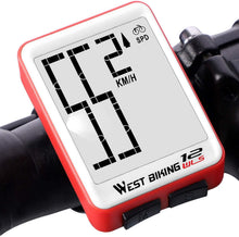 Load image into Gallery viewer, Big Wireless Bike Computer Bicycle Speedometer Waterproof LCD Stopwatch Backlight Automatic Wake-Up And Multi-Functions Odometer Wireless Waterproof Cycle Bike Computer With Large LCD Display
