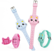 Load image into Gallery viewer, 3D Kids Watches Cute Rabbit Cat LED Electronic Children Watch Boys and Girls Silicone Toy Wristwatches Girls Watch Digital Cute Shape LED Fashion Silicone Band Clamshell Design Wrist Watch