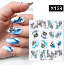 Load image into Gallery viewer, Spring Simple Green Theme Water Decal Sticker Flower Leaf Tree Summer Slider For Manicuring Nail Art Watermarks Art Decoration Manicure Tools Nail Watermark Decals iridescent Decoration Nail Self-Adhesive Decals Nail Stickers Water Transfer Fresh Nail