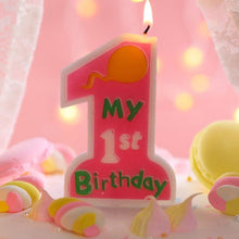 Load image into Gallery viewer, Cake Topper Baby Bathing Oversized Number 1 Year Old Baby Birthday Candle Birthday Candle Cute Cake Candle Decoration Number Children Happy Birthday Candle Insert Creative Party Dessert Table Candle