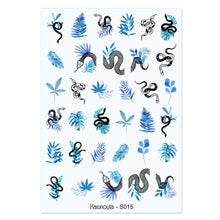 Load image into Gallery viewer, Sexy Lady Shaped 3D Nail Stickers Character Face Image Leaves Flower Decals Slider Black White Nail Art Decoration Manicure Decoration Nail Art Supplies 3D Self-Adhesive Nail Decals Designer Nail Stickers for Acrylic Nails