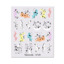 Load image into Gallery viewer, Cool Geometrics Pattern Water Decals Stickers Flower Leaves Slider For Nails Spring Summer Nail Art Decoration Tattoos Women Nail Art Stickers Water Transfer Decals Design Nail Art Supplies Manicure Acrylic Nail Foil Stencils Decorations