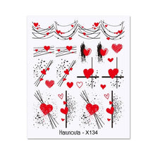 Load image into Gallery viewer, Cool Geometrics Pattern Water Decals Stickers Flower Leaves Slider For Nails Spring Summer Nail Art Decoration Tattoos Women Nail Art Stickers Water Transfer Decals Design Nail Art Supplies Manicure Acrylic Nail Foil Stencils Decorations