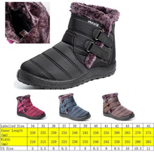 Load image into Gallery viewer, Womens Snow Boots Ankle Hook Look Fur Plush Inside Waterproof Down Winter Boots Shoes Winter Snow Boots Fur Lined Warm Ankle Boots Slip On Waterproof Outdoor Sport Booties