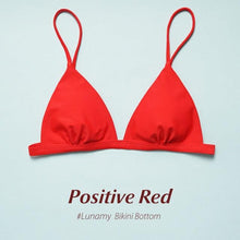 Load image into Gallery viewer, Colorful Bikini Thong Swimwear Women Swimsuit Top And Bottoms T-Back Brazilian Swimming Women's Strappy Triangle Bikini Sets High Cut Cheeky Thong Bottom Swimsuits