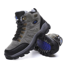 Load image into Gallery viewer, Winter Hiking Shoes Mens Boots Warm Snow Outdoor Sport Combat Boots High Top Non-slip Ankle Boots Winter Warm Outdoor Walking Lace Up Anti-Slip Breathable Ankle Booties Casual Outdoor Shoes