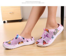 Load image into Gallery viewer, Womens Slip-On Quick Dry Water Clogs Shoes Beach Sandals Lightweight Breathable Bathroom Garden Clogs Shoes Summer Breathable Mesh Sandals Beach Footwear Anti-Slip Slippers Quick Drying Sandals