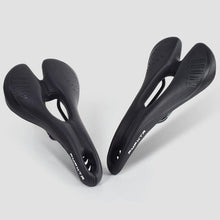 Load image into Gallery viewer, Bike Saddle Breathable Mountain Bike Seat PU Leather Bicycle Seat Cushion Sponge Filled Comfortable Cycling Saddle Replacement Soft Padded With Shock Absorbing Waterproof For Mountain Bike Road Bike