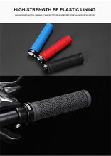 Load image into Gallery viewer, Shock Absorption Mountain Road Cycling Bike Bicycle Handlebar Cover Grips Smooth Soft Rubber Anti-slip Handle Grip Lock Bar End Premium Bike Handlebar Grips Single Lock-on Bike Grips Professional Mountain Bicycle Handlebar Locking Grips