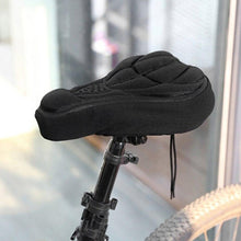 Load image into Gallery viewer, Comfortable Mountain Bike 3D Saddle Cover Thick Breathable Ultra Soft Bicycle Saddles Silicone Sponge Bike Seat Cushion Bicycle Exercise Bike Seat Pad Comfort Road Bicycle Seat Covers Spin Bike Cycling Seat Cushions Indoor Outdoor Saddle For Men