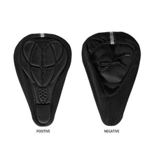 Load image into Gallery viewer, Comfortable Mountain Bike 3D Saddle Cover Thick Breathable Ultra Soft Bicycle Saddles Silicone Sponge Bike Seat Cushion Bicycle Exercise Bike Seat Pad Comfort Road Bicycle Seat Covers Spin Bike Cycling Seat Cushions Indoor Outdoor Saddle For Men