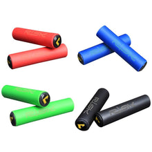 Load image into Gallery viewer, Bicycle Handlebar Cover Silicone Non Slip Bike Handle End Grips Bicycle Parts Soft Sponge Non-Slip Bicycle Handle With End Holding Shock Resistance Absorbent Comfortable Bike Accessories