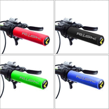 Load image into Gallery viewer, Bicycle Handlebar Cover Silicone Non Slip Bike Handle End Grips Bicycle Parts Soft Sponge Non-Slip Bicycle Handle With End Holding Shock Resistance Absorbent Comfortable Bike Accessories