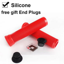 Load image into Gallery viewer, Silicone Bicycle Grips Road Bike Handlebar Grip With Rubber Handle Bar End Plug Bicycle Silicone Foam Grips Memory Foam Technology And Ergonomic Design Anti-Slip Shockproof And Weather Resistant Bicycle Handles