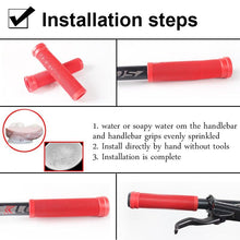 Load image into Gallery viewer, Silicone Bicycle Grips Road Bike Handlebar Grip With Rubber Handle Bar End Plug Bicycle Silicone Foam Grips Memory Foam Technology And Ergonomic Design Anti-Slip Shockproof And Weather Resistant Bicycle Handles