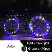 Load image into Gallery viewer, Waterproof LED Bike Wheel Light Bicycle Spoke Light Bicycle Tire Light Strips Cycling Safety Warning Lamp Bike Wheel Lights Safety Warning Tire Strip Light For Night Riding Glow Light Fun Safety Light Bike Accessories For Kids