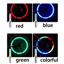 Load image into Gallery viewer, 2PCS Ultralight Bike Valve Cap Light Road Bike LED Light Tire Valve Caps Wheel Spokes Light Bike Flash Tyre Wheel Cap Lights Bike Valve Neon Lights Colorful Night LED Tire Lights