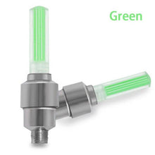 Load image into Gallery viewer, 2PCS Ultralight Bike Valve Cap Light Road Bike LED Light Tire Valve Caps Wheel Spokes Light Bike Flash Tyre Wheel Cap Lights Bike Valve Neon Lights Colorful Night LED Tire Lights