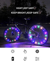 Load image into Gallery viewer, Fashion Durable Bicycle Spoke Light Bike Tire Wind Wheel Lights Flash Spoke Ribbon Light Lamp Outdoor Night Cycling Lights Bike Wheel Spoke Light Waterproof Bright Bicycle Light Strip