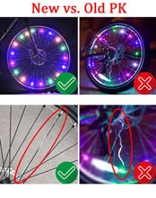 Load image into Gallery viewer, Fashion Durable Bicycle Spoke Light Bike Tire Wind Wheel Lights Flash Spoke Ribbon Light Lamp Outdoor Night Cycling Lights Bike Wheel Spoke Light Waterproof Bright Bicycle Light Strip