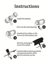 Load image into Gallery viewer, Fashion Durable Bicycle Spoke Light Bike Tire Wind Wheel Lights Flash Spoke Ribbon Light Lamp Outdoor Night Cycling Lights Bike Wheel Spoke Light Waterproof Bright Bicycle Light Strip
