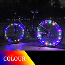Load image into Gallery viewer, Fashion Durable Bicycle Spoke Light Bike Tire Wind Wheel Lights Flash Spoke Ribbon Light Lamp Outdoor Night Cycling Lights Bike Wheel Spoke Light Waterproof Bright Bicycle Light Strip