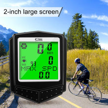 Load image into Gallery viewer, New Wireless Bicycle Computer Heart Rate Monitor Automatically Wake Up Backlit Speedometer Code Table Odometer Wireless Waterproof Cycle Bike Computer With LCD Display And Multi-Functions