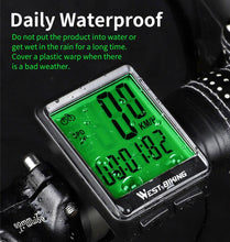 Load image into Gallery viewer, Bicycle Computer Road Bike Table Light Wired Wireless Waterproof Luminous Speedometer Waterproof Cycling Odometer Smart Sensor Auto Wake-Up Multi-Function Bicycle Speed Tracker With LCD Backlight Display