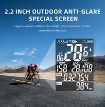 Load image into Gallery viewer, Waterproof Bike Computer GPS Cycling Computer Navigation Speedometer Wireless Bicycle Speedometer Odometer With LCD Display Waterproof Tracker Fits All Bikes Electric Bike