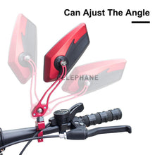 Load image into Gallery viewer, Adjustable Electric Scooter Mirrors Bicycle Rear View Mirrors Adjustable HD Clear Glass Handlebar Mounting Mirrors Universal Adjustable Rotatable Safe Handlebar Bike Rear View Mirror