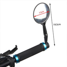 Load image into Gallery viewer, Black Adjustable Bike Silicone Handle Rearview Mirror Universal Bicycle Rearview Handlebar Mirrors Cycling Bike Rear View Mirror With Wide Angle Acrylic Convex Safety Bicycle Mirror For Mountain Road Bikes Bicycle