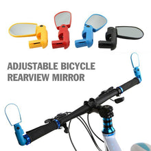 Load image into Gallery viewer, New Universal Rotate Bike Rearview Mirror Unique Bicycle Handlebar Mounted Convex Rear View Mirror Adjustable Full Rotatable Rearview Bicycle Mirrors Wide Angle Acrylic Convex Cycling Safety Mirror For Road Bike