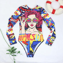 Load image into Gallery viewer, Surfing Swimsuit For Women Bikini Long Sleeve Swimwear Tiger Print Push Up Summer Bath Suit Two Piece Surfing Rash Guard Bikini Long Sleeve Swimsuit Set
