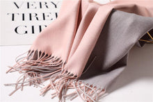 Load image into Gallery viewer, Fashion Winter Solid Soft Scarf Cashmere Lightweight Scarves Shawls Cashmere Escharpe Scarfs Lightweight Shawls Hijabs Shawls Escharpe Elegant Wrap Blanket Bandana Tassel For Lady