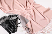 Load image into Gallery viewer, Fashion Winter Solid Soft Scarf Cashmere Lightweight Scarves Shawls Cashmere Escharpe Scarfs Lightweight Shawls Hijabs Shawls Escharpe Elegant Wrap Blanket Bandana Tassel For Lady