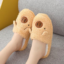Load image into Gallery viewer, Women Winter Warm Slippers Indoor Bedroom House Flat Floor Plush Shoes Non Slip Fluffy Slippers Cute Cat Fur Slippers Slip on Memory Foam House Outdoor Indoor Warm Fuzzy Plush Fleece Lining Bedroom Comfy Home Living Room Shoes