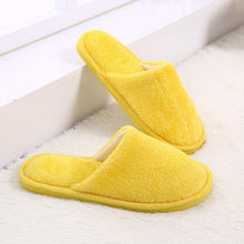 Load image into Gallery viewer, Simple Solid Soft Plush Slippers For Men And Women Winter Warm Indoor Non-slip Slippers Shoes Comfortable Memory Foam Slippers For Women's And Men's Casual House Shoes