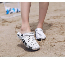Load image into Gallery viewer, New Sandals Hole Shoes Couple Home Summer Hollow Out Mens And Womens Beach Flat Clogs Classic Mules Anti-Skid Rubber Sole Slip On Summer Arch Support Slippers
