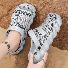 Load image into Gallery viewer, Men's Black Rubber Beach Flip Flops Sandals Wedge Flat Shoes Footwear Fashion Unisex Garden Clogs Sports Sandals Outdoor Indoor Lightweight Clogs