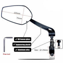 Load image into Gallery viewer, Smart Bicycle Stylish Handlebar Design Reflector Rear View Mirror Mountain Bike Electrical Bike Scooter HD Wide-Range Adjustable Angles Mirror Wide Range Back Reflector Vision Adjustable Left Right Mirrors For Road Electric Bike