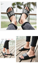 Load image into Gallery viewer, Men Slippers Unisex Bathroom Home Slides Male Couple Beach Sandals Fashion House Shoes Non-slip Flip Flops Mens Bathroom Pool Non-Slip Quick Drying Fashion Slippers