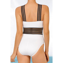 Load image into Gallery viewer, Luxury Women Black Swimsuits Women High Neck One Piece Swimsuits For Women Mesh Bathing Suits Open Back Swimwear One Piece Swimwear For Lady High Neck Bandage Cross Back Swimming Suit Female Holiday Beachwear